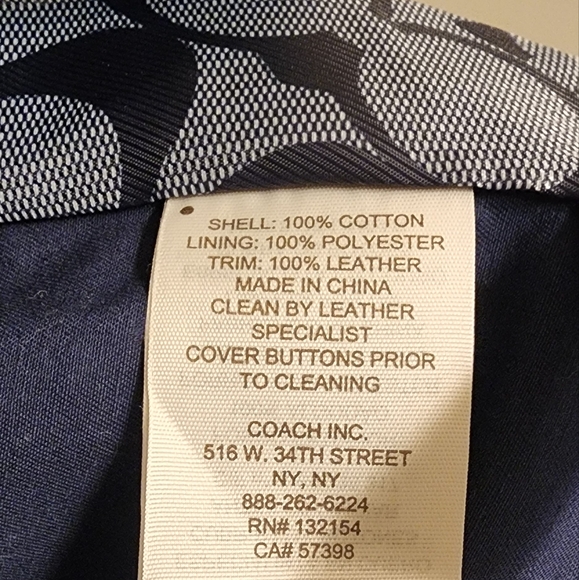 COACH Leather Trimmed Trench Coat - Picture 6 of 6